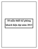 18 mẫu thiết kế phòng khách hiện đại năm 2013