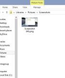 Thay đổi đường dẫn thư mục Screenshots trong Windows 8