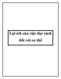 Lợi ích của việc đọc sách đối với cơ thể