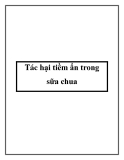 Tác hại tiềm ẩn trong sữa chua