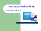 Các dược phẩm gây tê