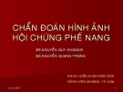 Chuẩn đoán hình ảnh hội chứng phế nang