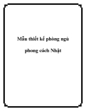 Mẫu thiết kế phòng ngủ phong cách Nhật