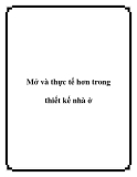 Mở và thực tế hơn trong thiết kế nhà ở