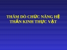 THĂM DÒ CHỨC NĂNG HỆ THẦN KINH THỰC VẬT