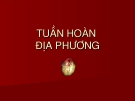 Bài giảng: Tuần hoàn địa phương