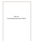 Luận văn: “xây dựng phần mềm quản lý thiết bị”