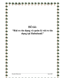 Đề tài về: “Rủi ro tín dụng và quản lý rủi ro tín dụng tại Habubank”