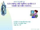 Đề tài: Xây dựng hệ thống quản lý thiết bị viễn thông