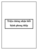 Triệu chứng nhận biết bệnh phong thấp