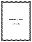 Bí kíp du lịch bụi Indonesia