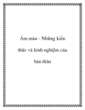 Ám màu - Những kiến thức và kinh nghiệm của bản thân