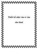 Thiết kế nhà vừa ở vừa cho thuê