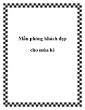 Mẫu phòng khách đẹp cho mùa hè