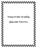 Trang trí nhà với miếng ghép màu Vetrovivo