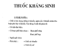 Baig giảng: Thuốc kháng sinh