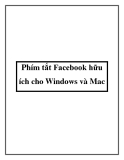 phím tắt fac hữu ích cho windows và mac