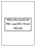 Phần mềm chuyển đổi PRC sang DOC (Word) hiệu quả