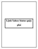 Lệnh Yahoo Status quậy phá