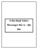 6 thủ thuật Yahoo Messenger thú vị – độc đáo