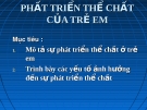 Phát triển thể chất ở trẻ em