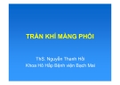 Bài giảng: Tràn khí màng phổi