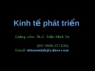 Đề cương Kinh tế học phát triển