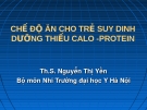 Chế độ cho ăn trẻ suy dinh dưỡng