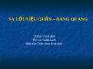 SA LỒI NIỆU QUẢN – BÀNG QUANG