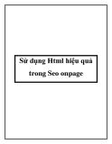 Sử dụng Html hiệu quả trong Seo onpage