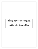 Tổng hợp các công cụ miễn phí trong Seo