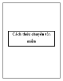 Cách thức chuyển tên miền