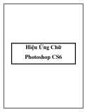 Hiệu Ứng Chữ Photoshop CS6