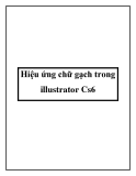 Hiệu ứng chữ gạch trong illustrator Cs6