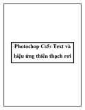 Photoshop Cs5: Text và hiệu ứng thiên thạch rơi