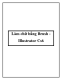 Làm chữ bằng Brush Illustrator Cs6