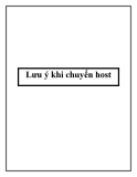 Lưu ý khi chuyển host khác