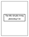 Tạo dây cột giày trong photoshop Cs6