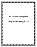 10 cách sử dụng tính năng Paste mới  trong Excel