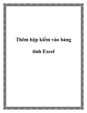 Thêm hộp kiểm vào bảng tính Excel