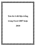 Xóa bỏ ô dữ liệu trống trong Excel 2007 hoặc 2010