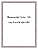 Macromedia Flash - Hiệu ứng thay đổi vị trí chữ