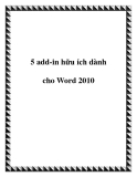 5 add-in hữu ích dành cho Word 2010