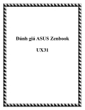 Đánh giá ASUS Zenbook UX31