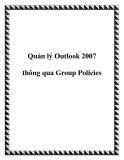 Quản lý Outlook 2007 thông qua Group Policies