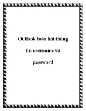 Outlook luôn hỏi thông tin username và password