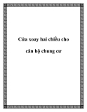 Cửa xoay hai chiều cho căn hộ chung cư