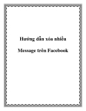 hướng dẫn xóa nhiều message trên fac