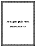 Không gian quyến rũ của Honiton Residence