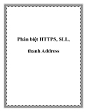 Phân biệt HTTPS, SLL, thanh Address